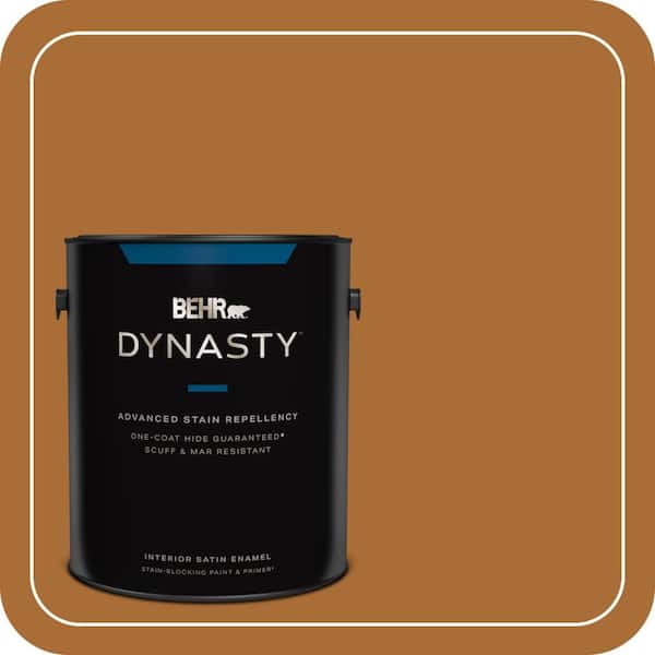 BEHR DYNASTY 1 gal. #280D-7 Sesame Crunch Satin Enamel Interior Stain-Blocking Paint and Primer