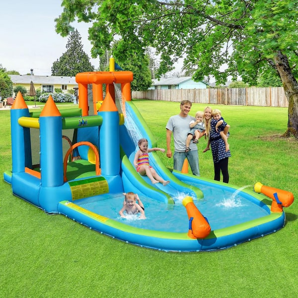 Inflatable pool hot sale bounce house