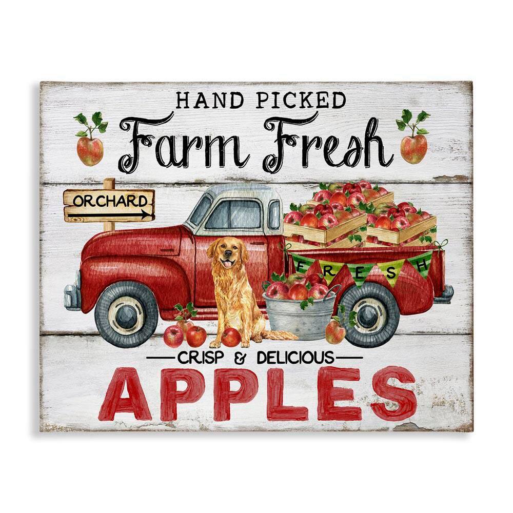 Farm Fresh Apples Truck by Creatif Belle Unframed Nature Graphic Art Print 24 in. x 30 in. price history on PriceWatchPro