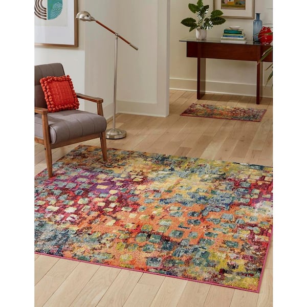 Unique Loom Sedona Acadia Multi 9' 0 x 12' 0 Area Rug 3128019 - The Home  Depot