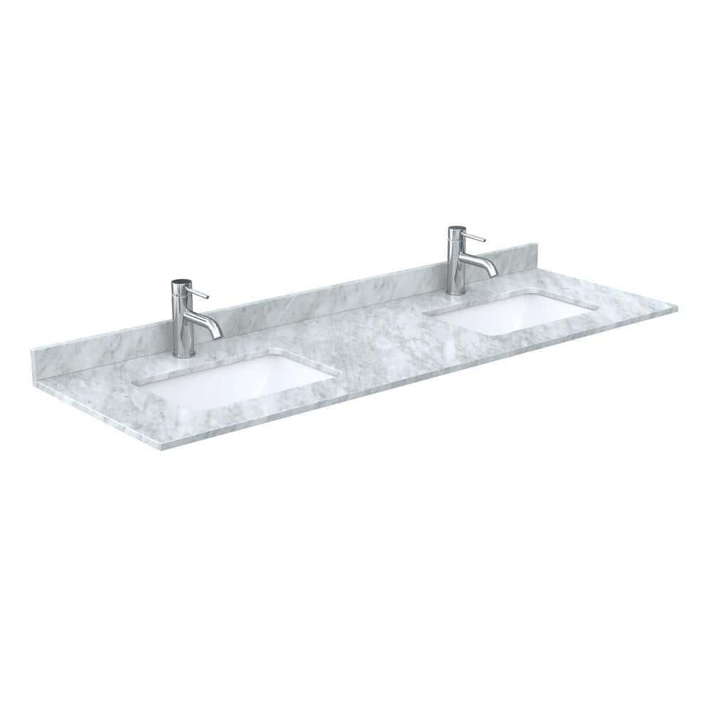 Miranda 66" Dark Gray and Gold Double Bathroom Vanity