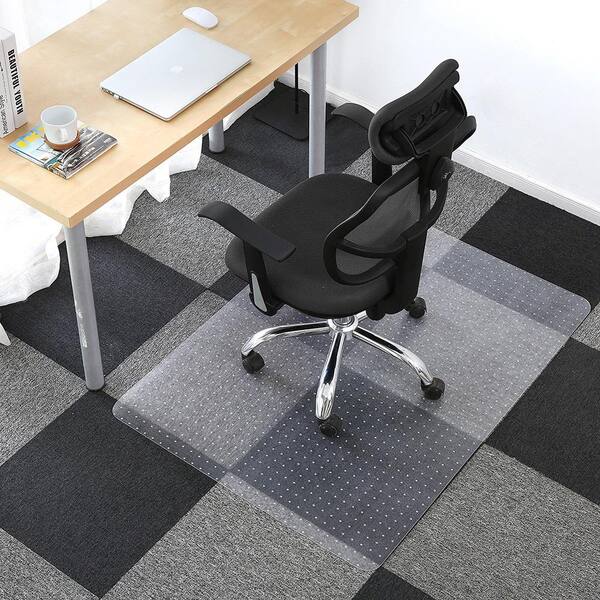 47" x 35"PVC Mat Non Slip Rectangular Transparent Pad Chair Floor Protector 