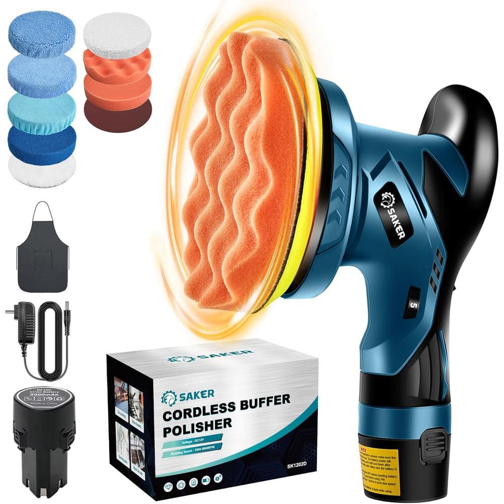 6  in. Mini Cordless Buffer Polisher, Portable Polishing Machine Kit for Ca