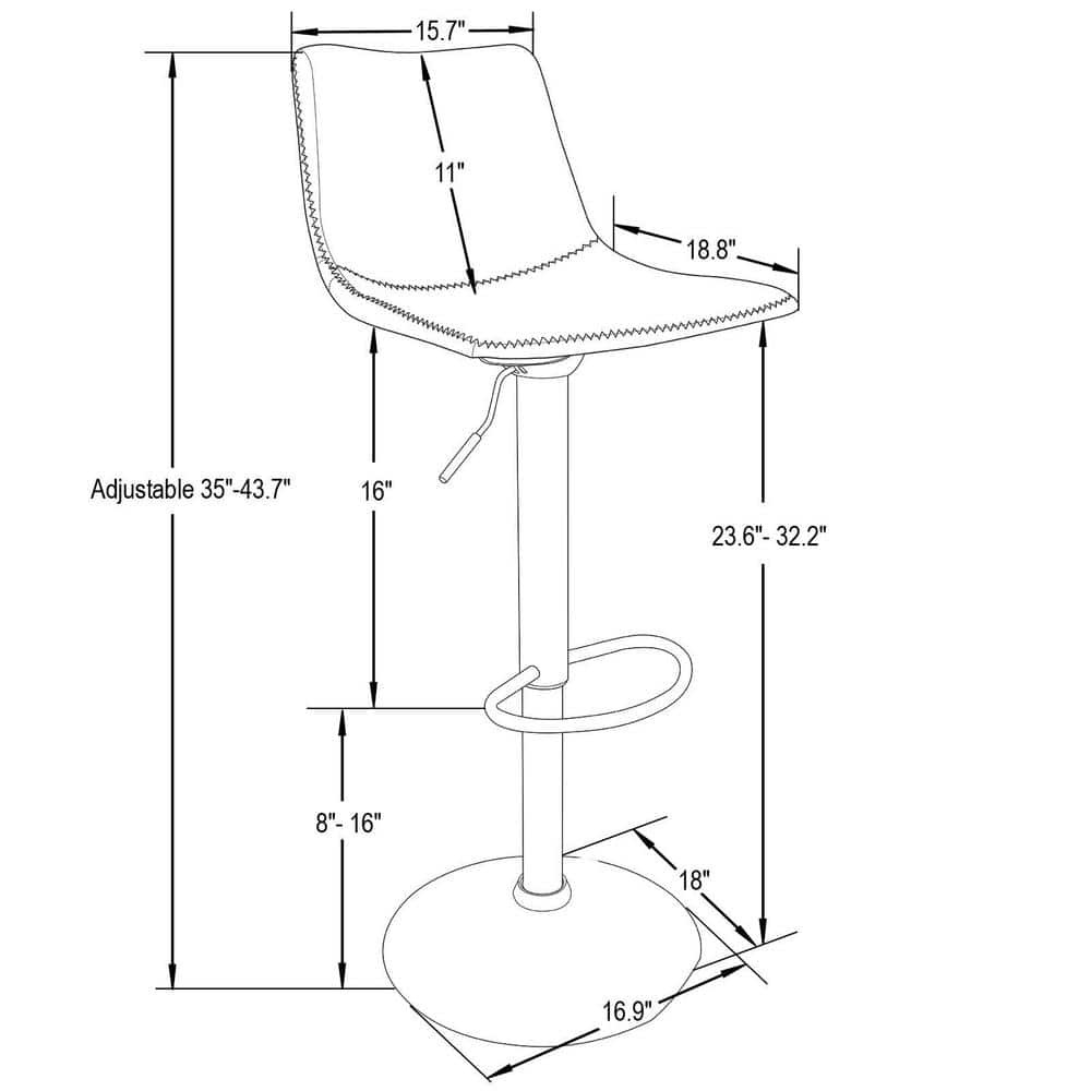 Tilbury Light Brown Adjustable Swivel Bar Stools with Footrest Set of 2