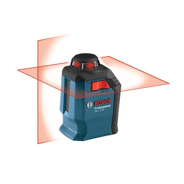 Bosch GLL 2-20 S 65 ft. Self Leveling 360 Degree Horizontal Cross Line Laser Level with Mount and Carrying Pouch - 2