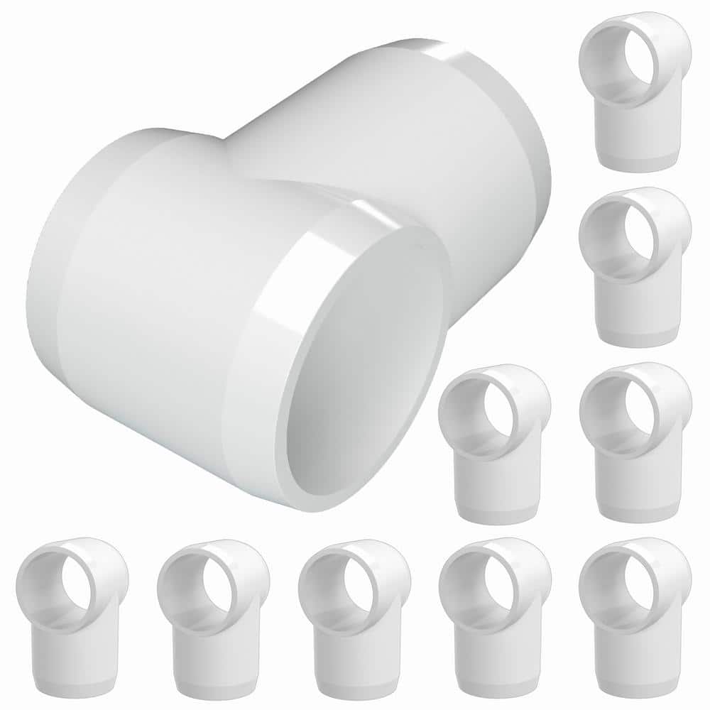 1/2 in. Furniture Grade PVC Slip Sling Tee in White (10-Pack) price history on PriceWatchPro