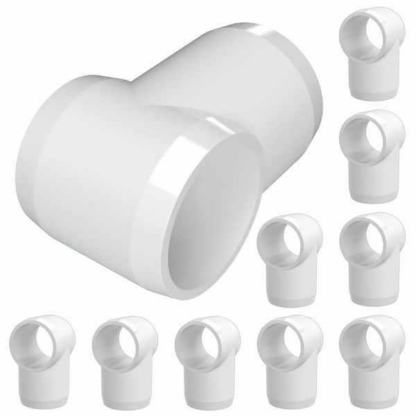 Formufit 1/2 in. Furniture Grade PVC Slip Sling Tee in White (10-Pack)