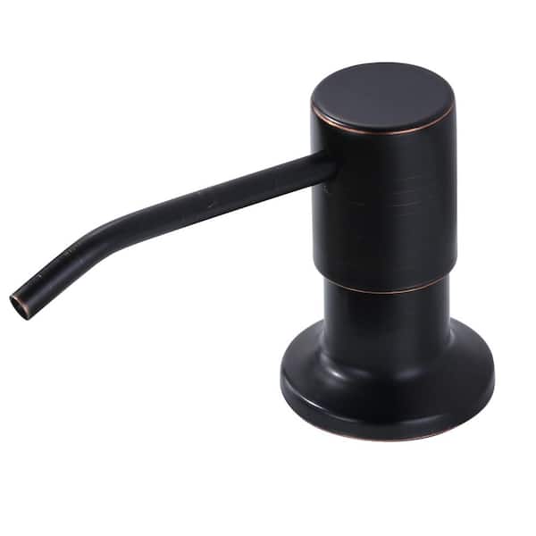 IVIGA Kitchen Sink Mount Lotion Dispenser Top refill Stainless Steel Soap Dispenser with 17.6 oz. Cap in Oil Rubbed Bronze