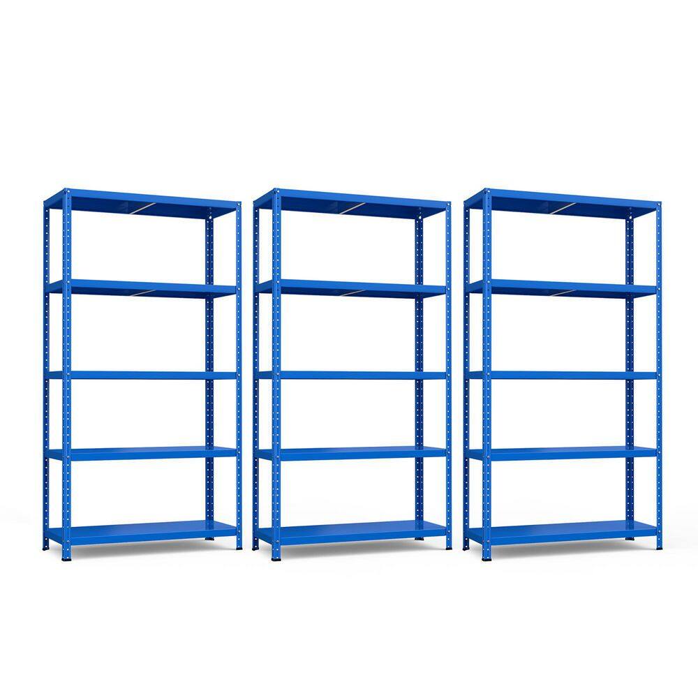 Costway 3Piece 5Tier Metal Shelving Unit Adjustable HeavyDuty