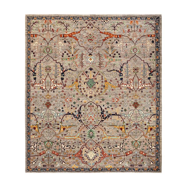 Solo Rugs Brown 8 ft. 3 in. x 9 ft. 7 in. Serapi One-of-a-Kind Hand-Knotted Area Rug