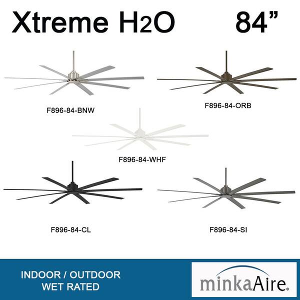 MINKA-AIRE Xtreme H2O 84 in. Indoor/Outdoor Flat White Ceiling Fan