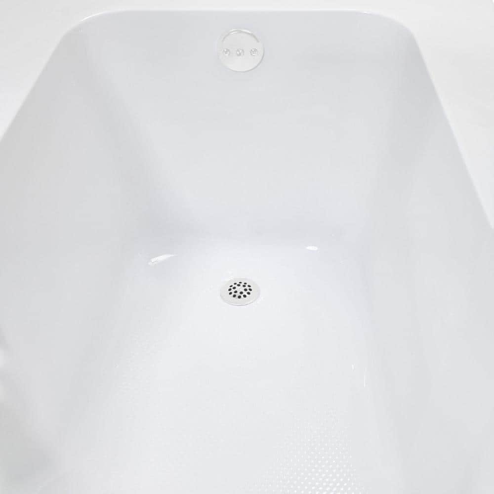72'' x 36'' Glossy White Acrylic Soaking Drop-In Bathtub