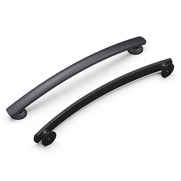 HICKORY HARDWARE American Diner 7-9/16 in. Modern Arch Cabinet Pull Matte Black Handle for Kitchen, Bathroom, and Furniture (5 Pack)