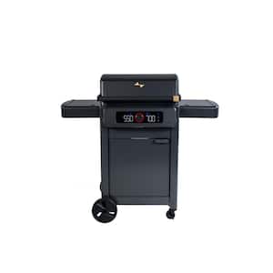 Model G Dual Zone Electric Grill with Cabinet in Black