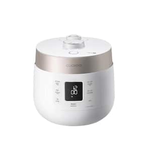 CRP-ST0609FW 6-Cup (Uncooked) Twin Pressure Rice Cooker & Warmer with Nonstick Pot, 16 Menu Options, Auto Clean, White