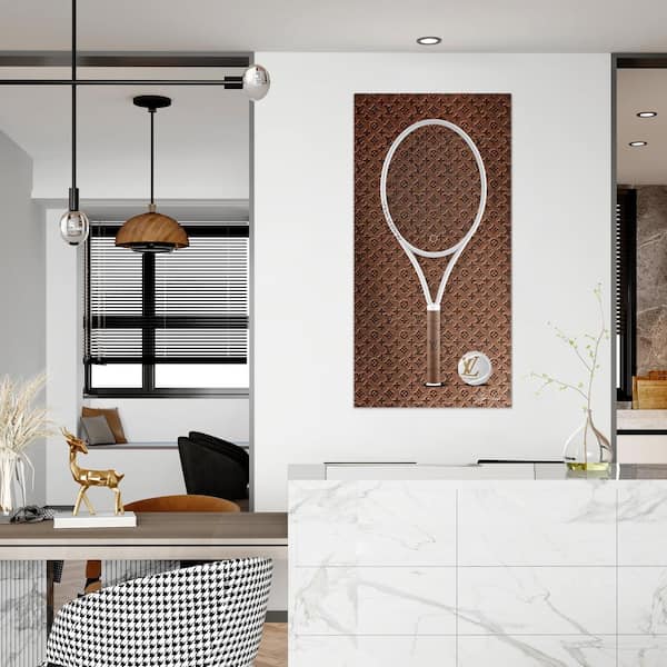 Louis Vuitton Vibes Racquet // Frameless Free Floating Tempered Glass Panel  Graphic Wall Art - Tempered Glass Art - Touch of Modern