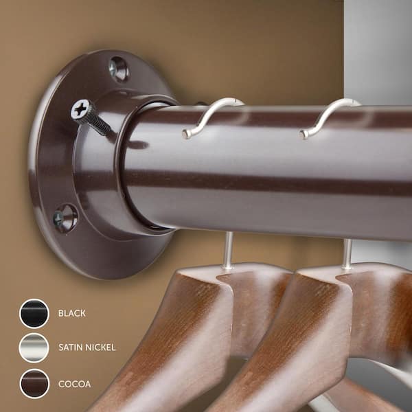 Rod Desyne 28 in. to 48 in. Adjustable Cocoa Closet with 1.5 in