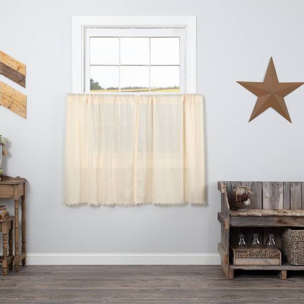 VHC Brands Tobacco Cloth 36 in. W x 36 in. L Cotton Sheer Rod VHC Brands Tobacco Cloth 36 in. W x 36 in. L Cotton Sheer Rod