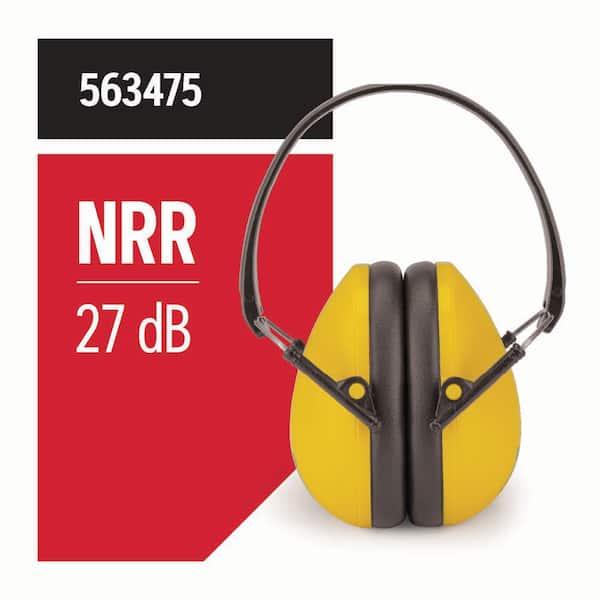 Yellow Protective Earmuffs, Comfortable Hearting Protection, Adjustable fit 563475