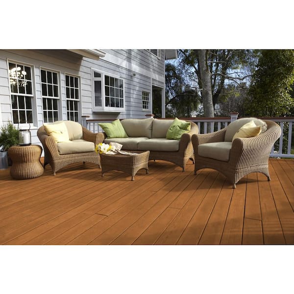 8 oz. #ST-140 Bright Tamra Semi-Transparent Waterproofing Exterior Wood Stain and Sealer Sample