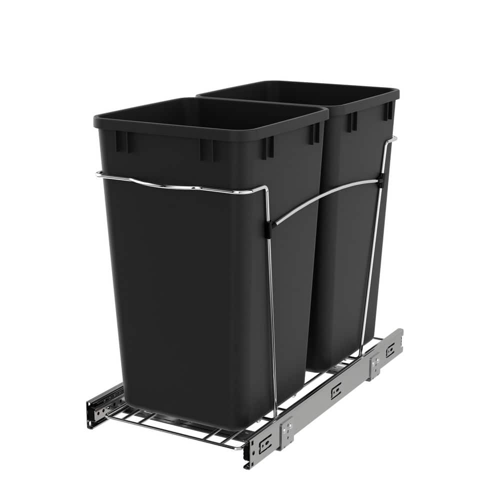 Black Double Pull Out Trash Can 27 Qt. for Kitchen price history on PriceWatchPro