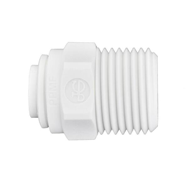John Guest 1/4 in. OD x 3/8 in. NPTF Push-to-Connect Male Connector Fitting (10-Pack)