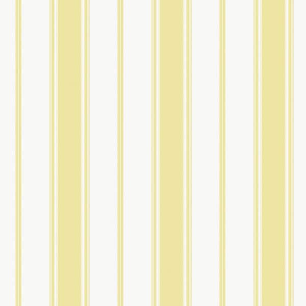 Unbranded Yellow Smart Stripes 3 Heritage Stripe Matte Finish Non-Pasted Vinyl on Non-Woven Wallpaper Sample