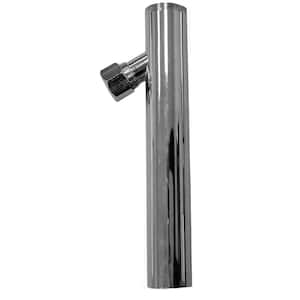 1-1/4 in. x 8 in. 17 Gauge Trap Primer Tailpiece with Threaded Top in Chrome for Lavatory Drainage