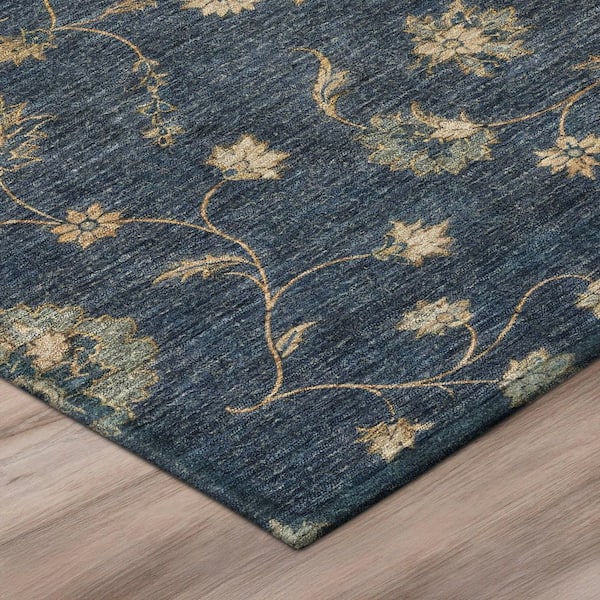 Chantille Machine Washable Indoor/Outdoor Abstract ACN3076 Navy 9 ft. x 12 ft. Area Rug