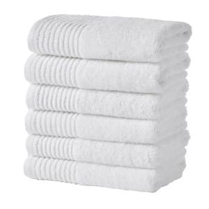 White Featherspun Cotton Ultra Soft-6 Pack Hand Towel Set