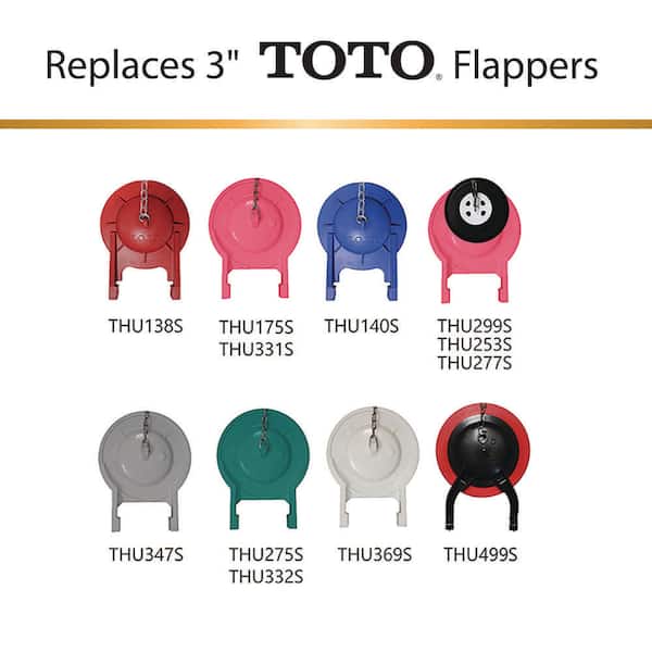 Korky Genuine TOTO 3 in.Universal, Adjustable Toilet Tank Flapper