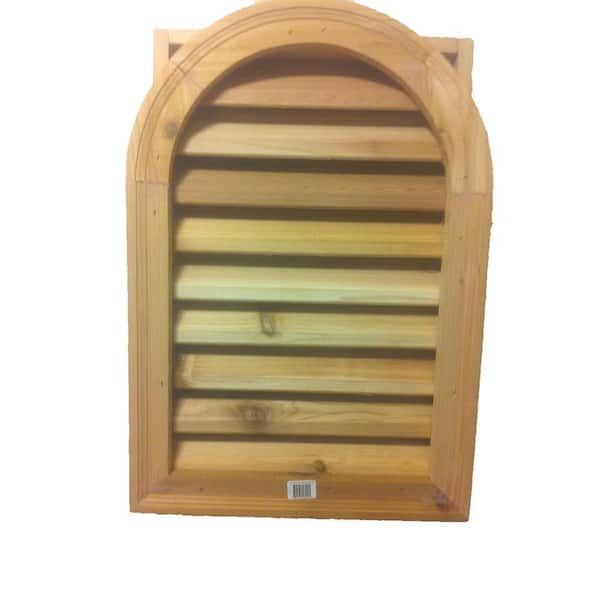 Rectangular Louver Vent 16 in x 24 in Western Red Cedar Wood Ventilation 