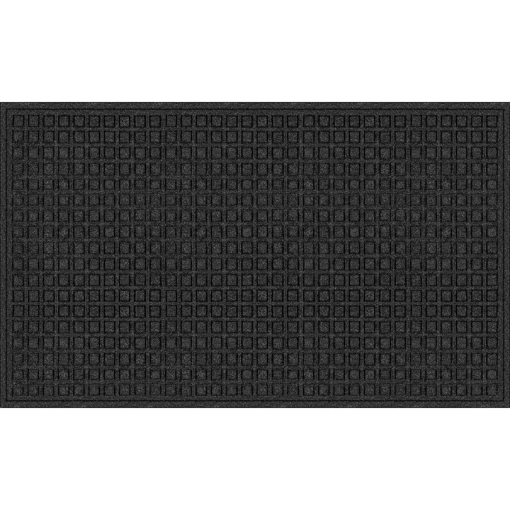 theo（テオ）larger ラージアースクエア （マットブラック） TrafficMaster Black 36 in. x 60 in. Synthetic Fiber and Recycled