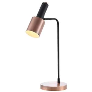 Brady 22 in. Copper/Black Metal LED Task Table Lamp