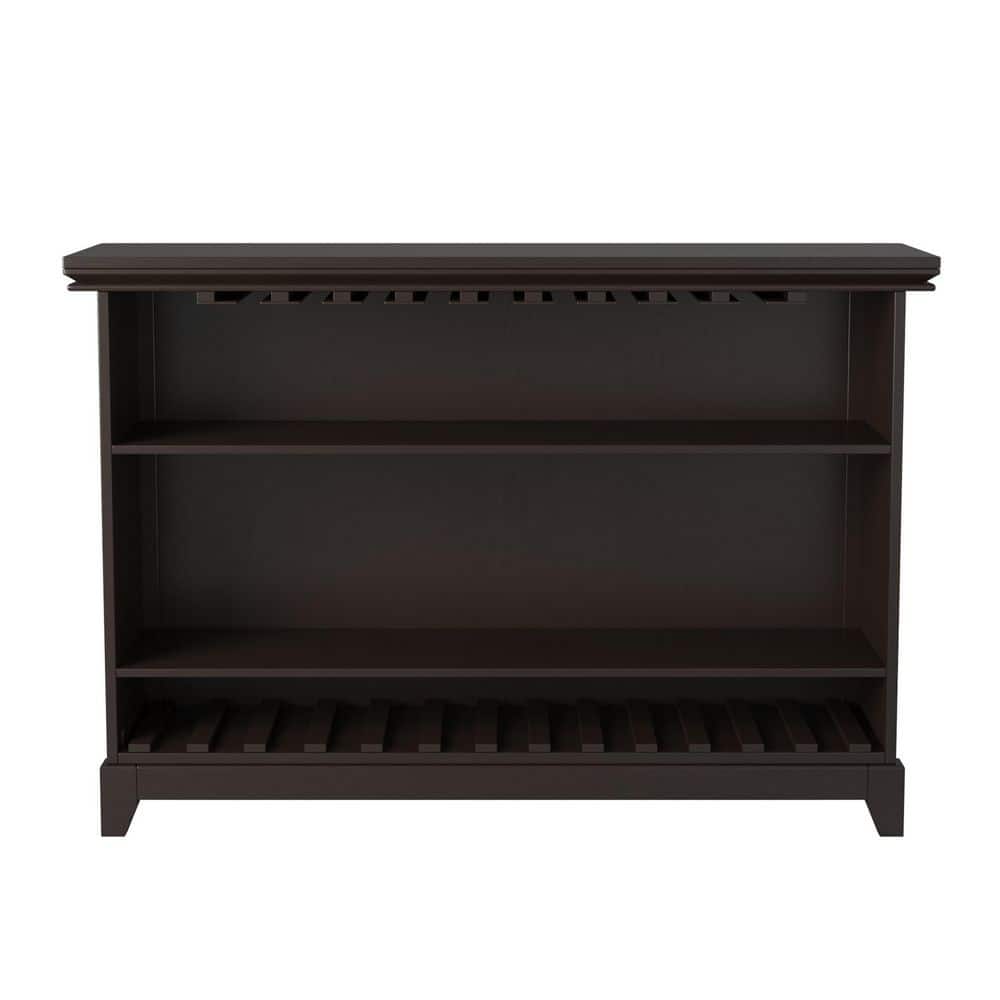 Elegant Ebony Black Counter Height Bar with Scratch-Resistant Top