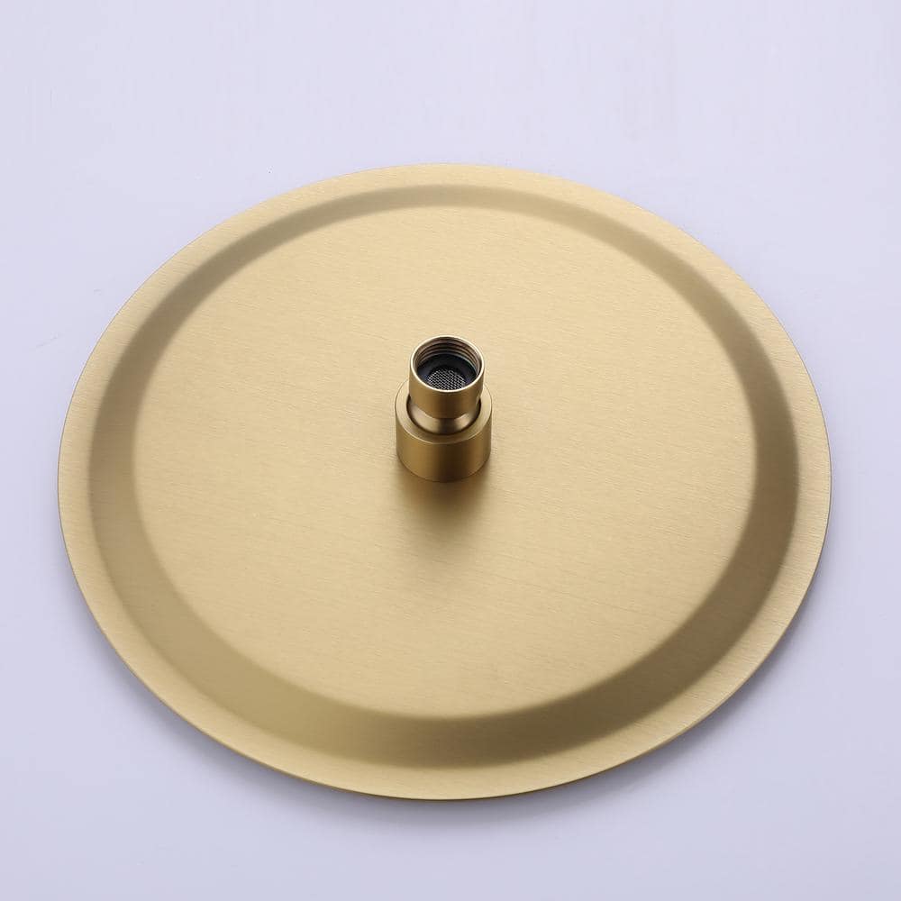 Brushed Gold Stainless Steel Rain Shower Faucet with Handheld Combo