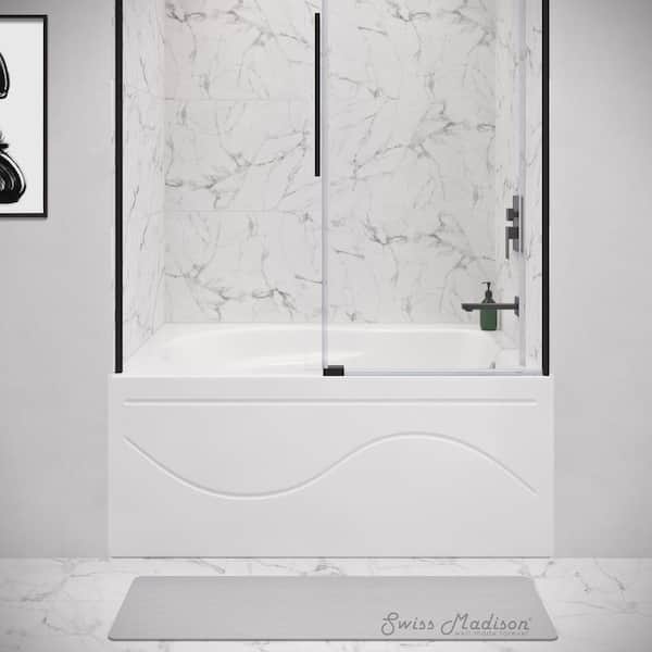 Ivy 54 in. x 30 in. Soaking Bathtub with Right Drain in White