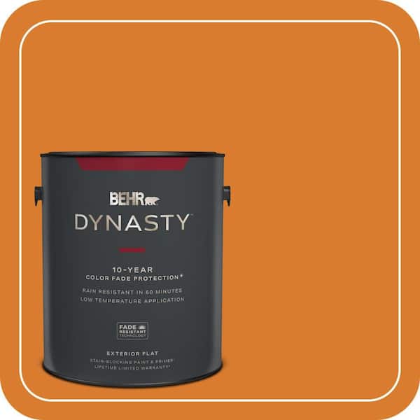 BEHR DYNASTY 1 gal. #270B-7 Bonfire Flat Exterior Stain-Blocking Paint & Primer
