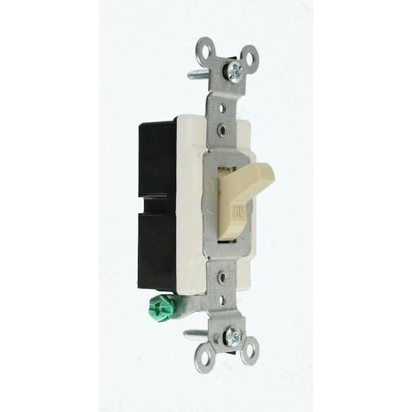 Leviton 15 Amps Single Pole Toggle AC Quiet Switch Ivory 1 PK for sale online 