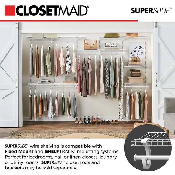 White and Save** **Buy 2 Closetmaid SuperSlide 5629 Closet Rod Support 