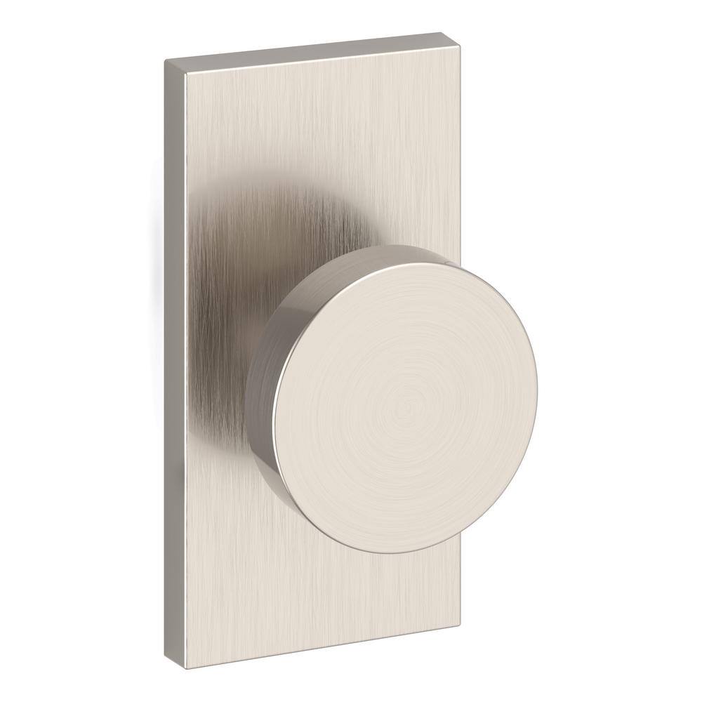 Baldwin Contemporary Satin Nickel Hall/Closet Door Knob with 5 in. Rose