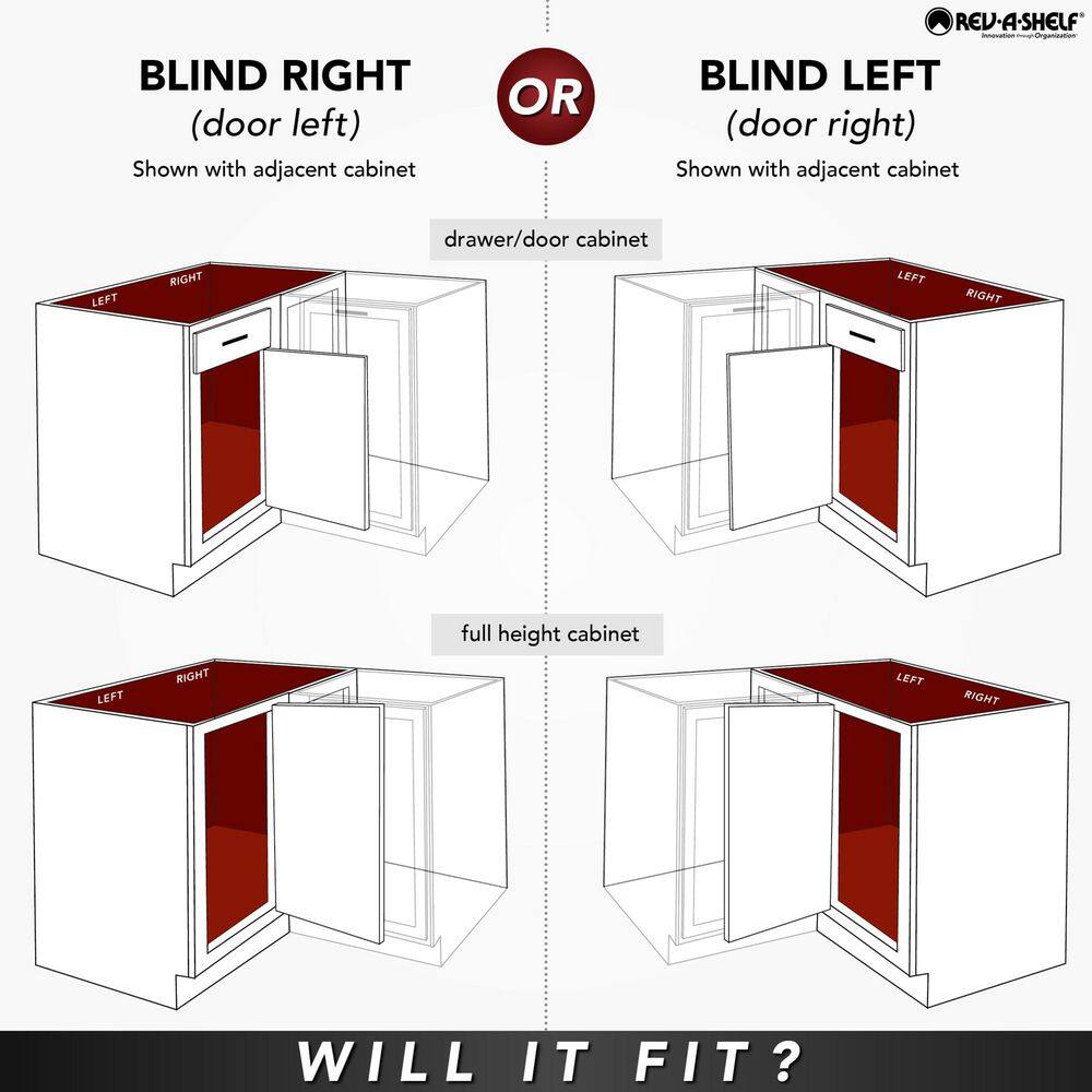 Chrome 15" 3-Tier Blind Corner Organizer with Soft-Close