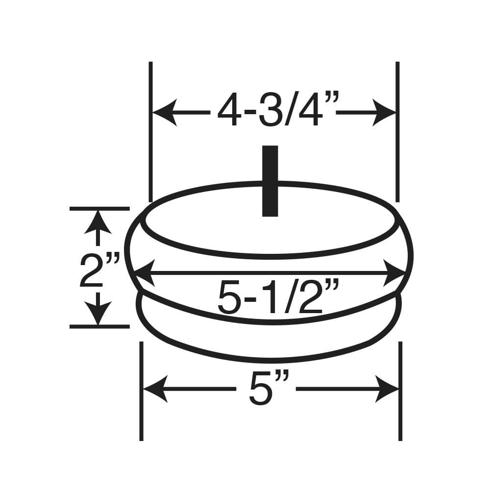 Unfinished Solid Hardwood Round Bun Foot with Bolt
