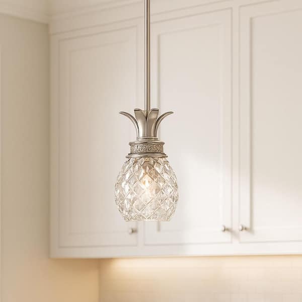 Plantation 1-Light Polished Antique Nickel Standard Mini Pendant