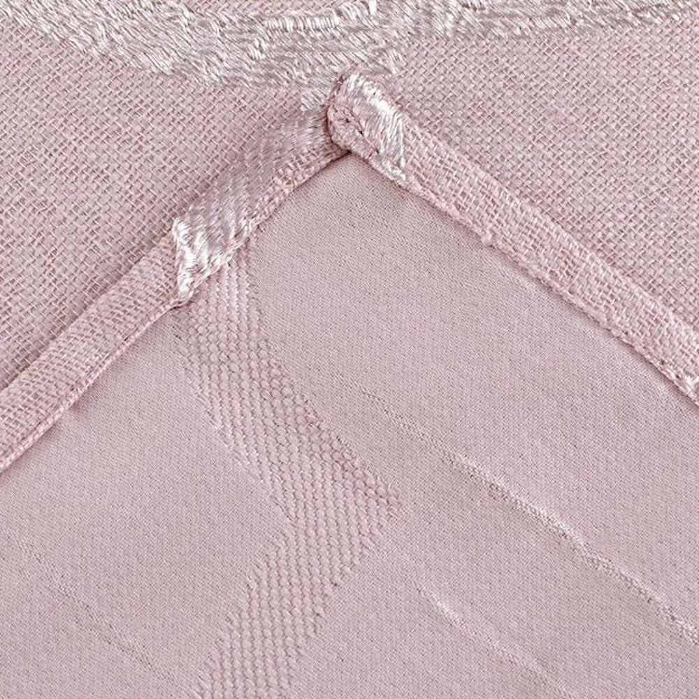 Carly Blush Pink Embroidered Polyester Shower Curtain 70" x 72"