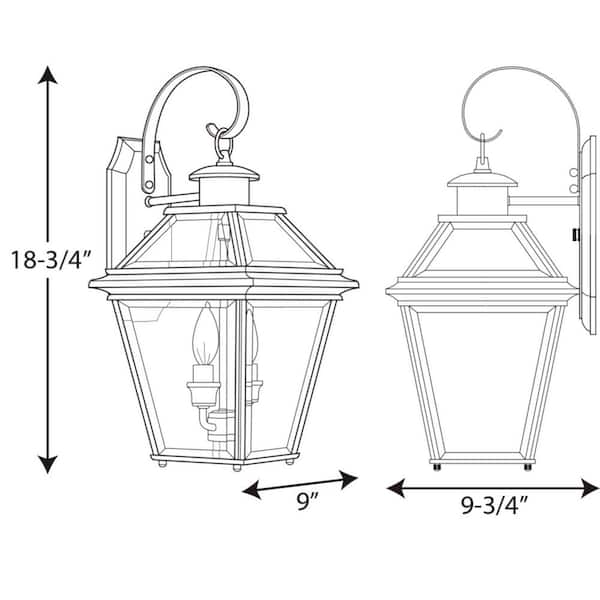 100-Watt 14-in Claret Bronze Traditional Light Post Lantern