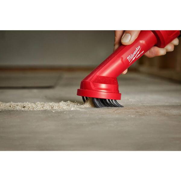 Milwaukee - AIR-TIP 1-1/4 in. - 2-1/2 in. Cross Brush Tool Wet/Dry Shop Vacuum Attachment (1-Piece)