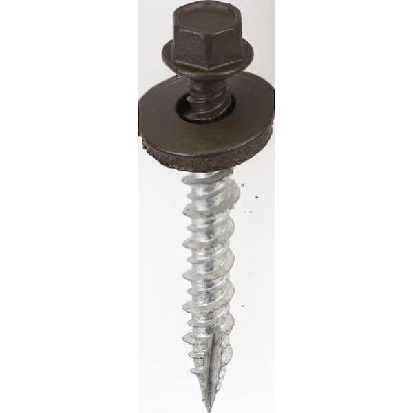 #9 X 1-1/2 inch Burnished Slate Hex Metal to Wood Screws (Bag of 250)