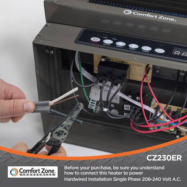 Comfort Zone 25000 BTU Fan Heaters Electric Furnace with Remote Control  CZ230ER - The Home Depot