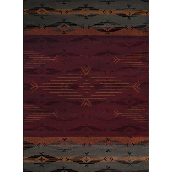 Affinity Native Skye Red 5 ft. 3 in. x 7 ft. 2 in. Area Rug